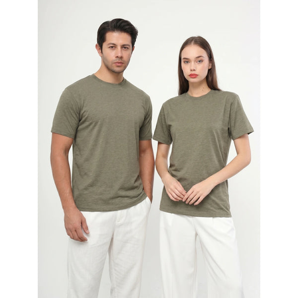 Green Melange Slim Fit Tshirt | Montivo Pakistan