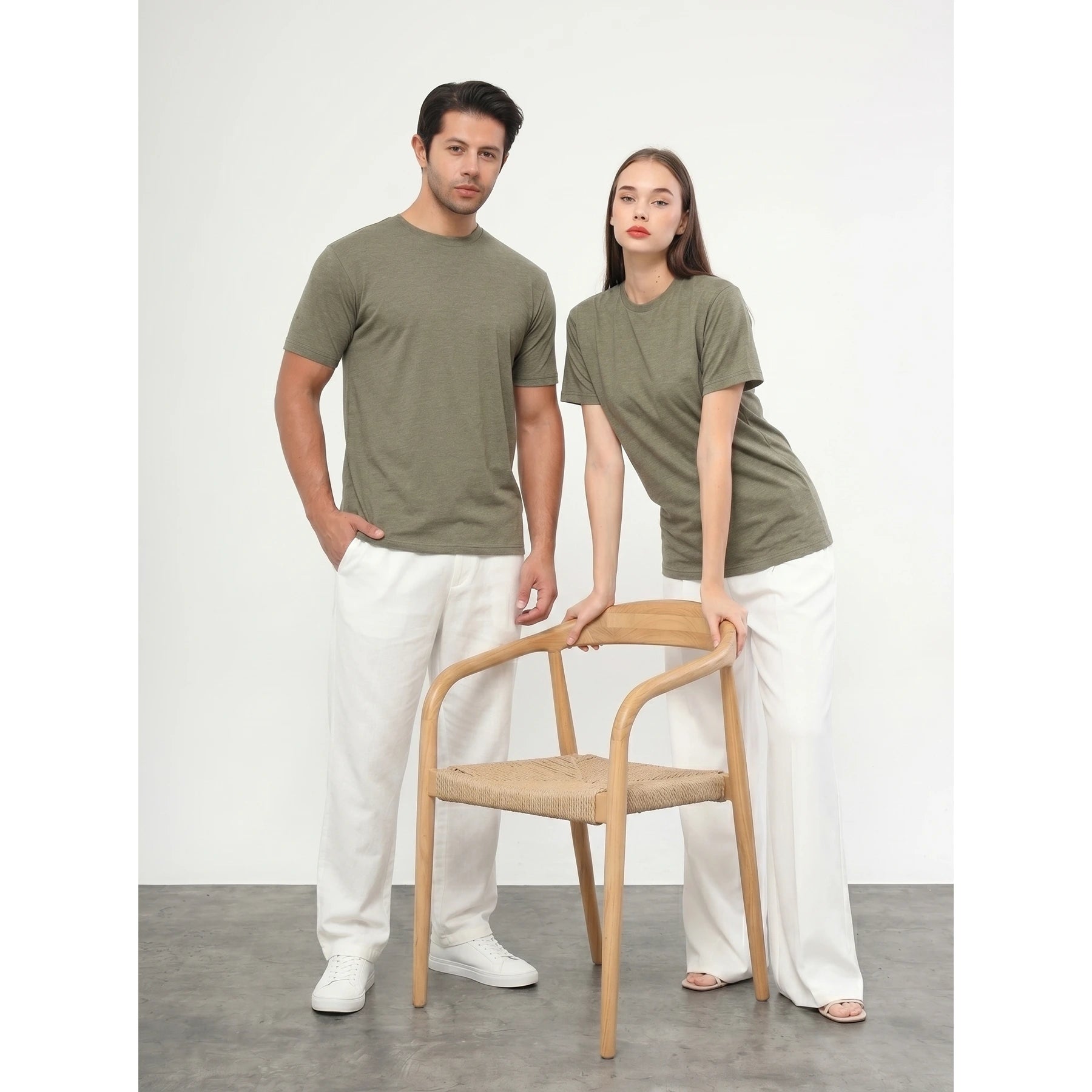Green Melange Slim Fit Tshirt | Montivo Pakistan