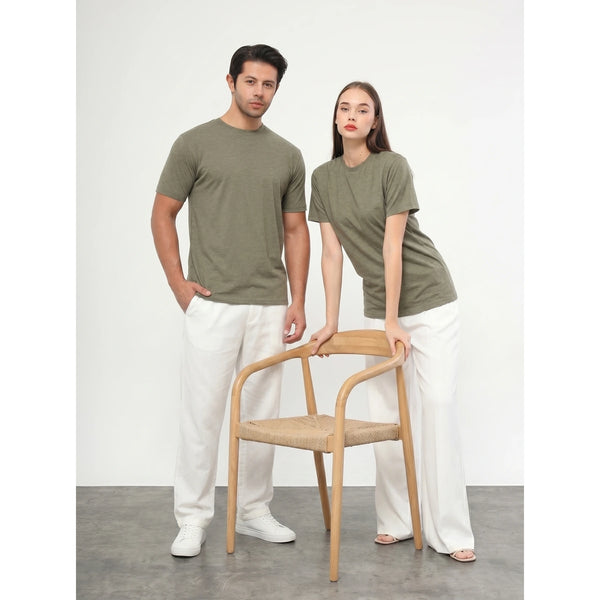 Green Melange Slim Fit Tshirt | Montivo Pakistan