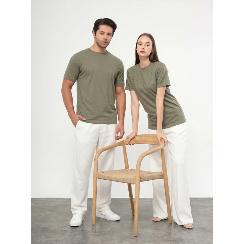 Green Melange Slim Fit Tshirt | Montivo Pakistan