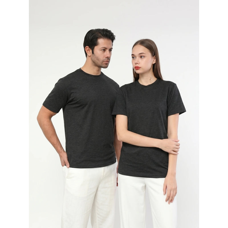 Charcoal Melange Slim Fit Tshirt | Montivo Pakistan