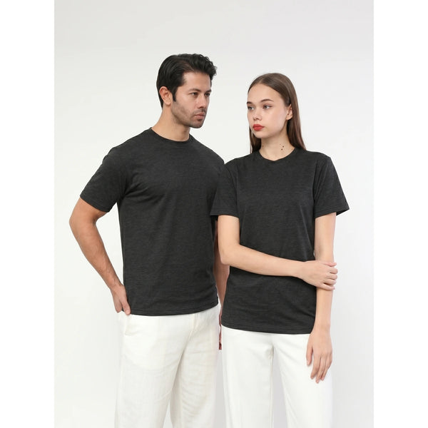 Charcoal Melange Slim Fit Tshirt | Montivo Pakistan
