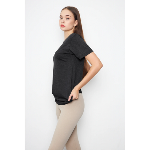 Charcoal Melange Slim Fit Tshirt | Montivo Pakistan