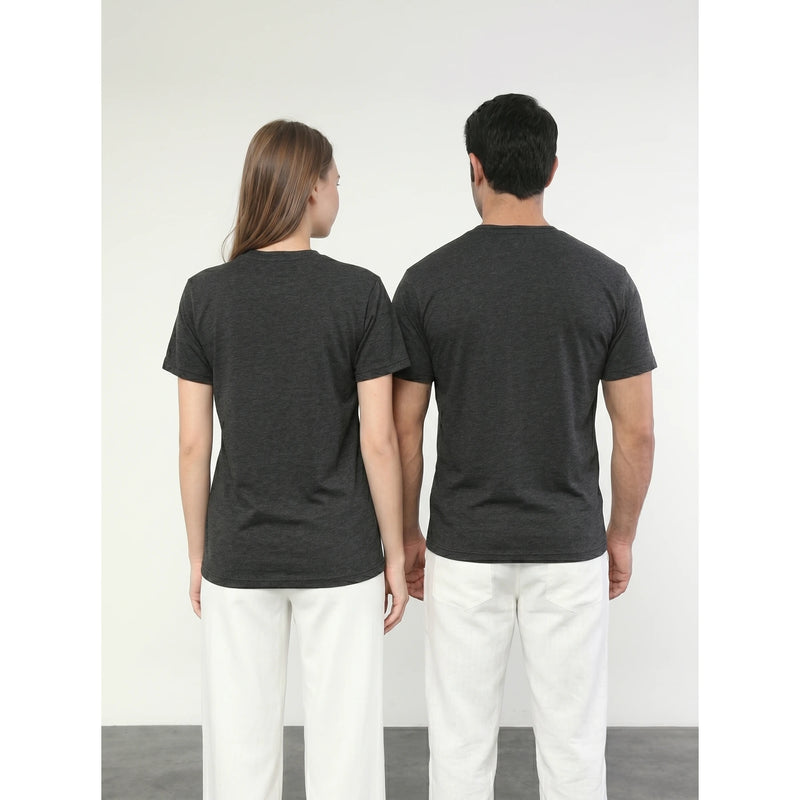 Charcoal Melange Slim Fit Tshirt | Montivo Pakistan