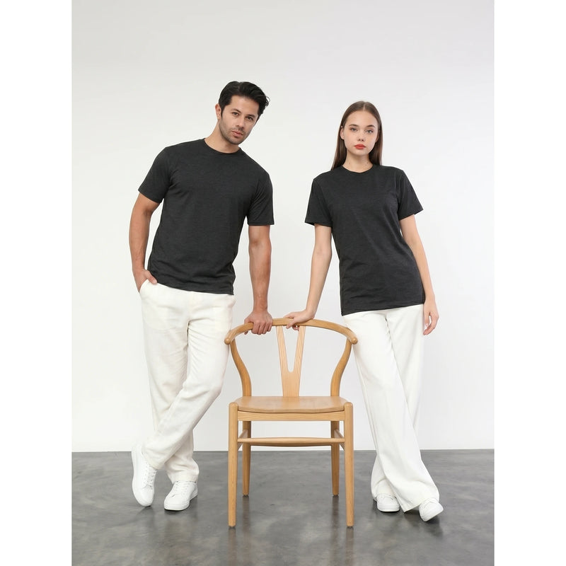 Charcoal Melange Slim Fit Tshirt | Montivo Pakistan