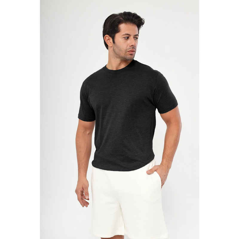 Charcoal Melange Slim Fit Tshirt | Montivo Pakistan