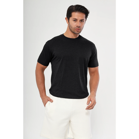 Charcoal Melange Slim Fit Tshirt | Montivo Pakistan