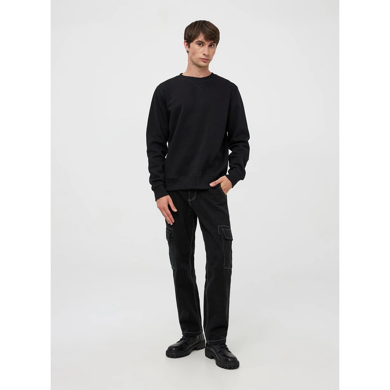 Black Basic Regular Fit Sweatshirt | Montivo Pakistan