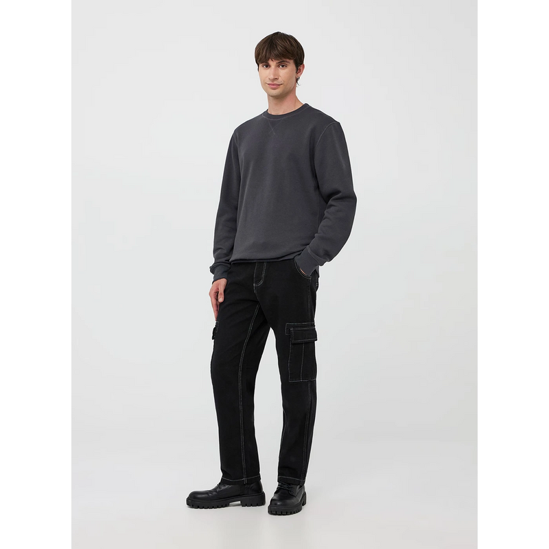 Charcoal Basic Regular Fit Sweatshirt | Montivo Pakistan