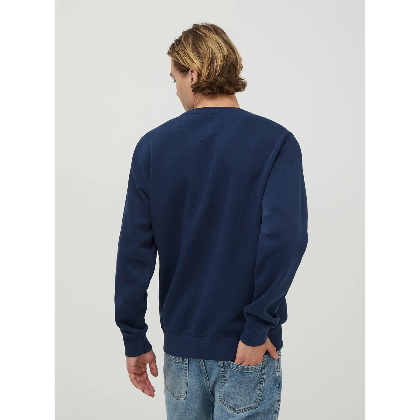 Blue Basic Regular Fit Sweatshirt | Montivo Pakistan
