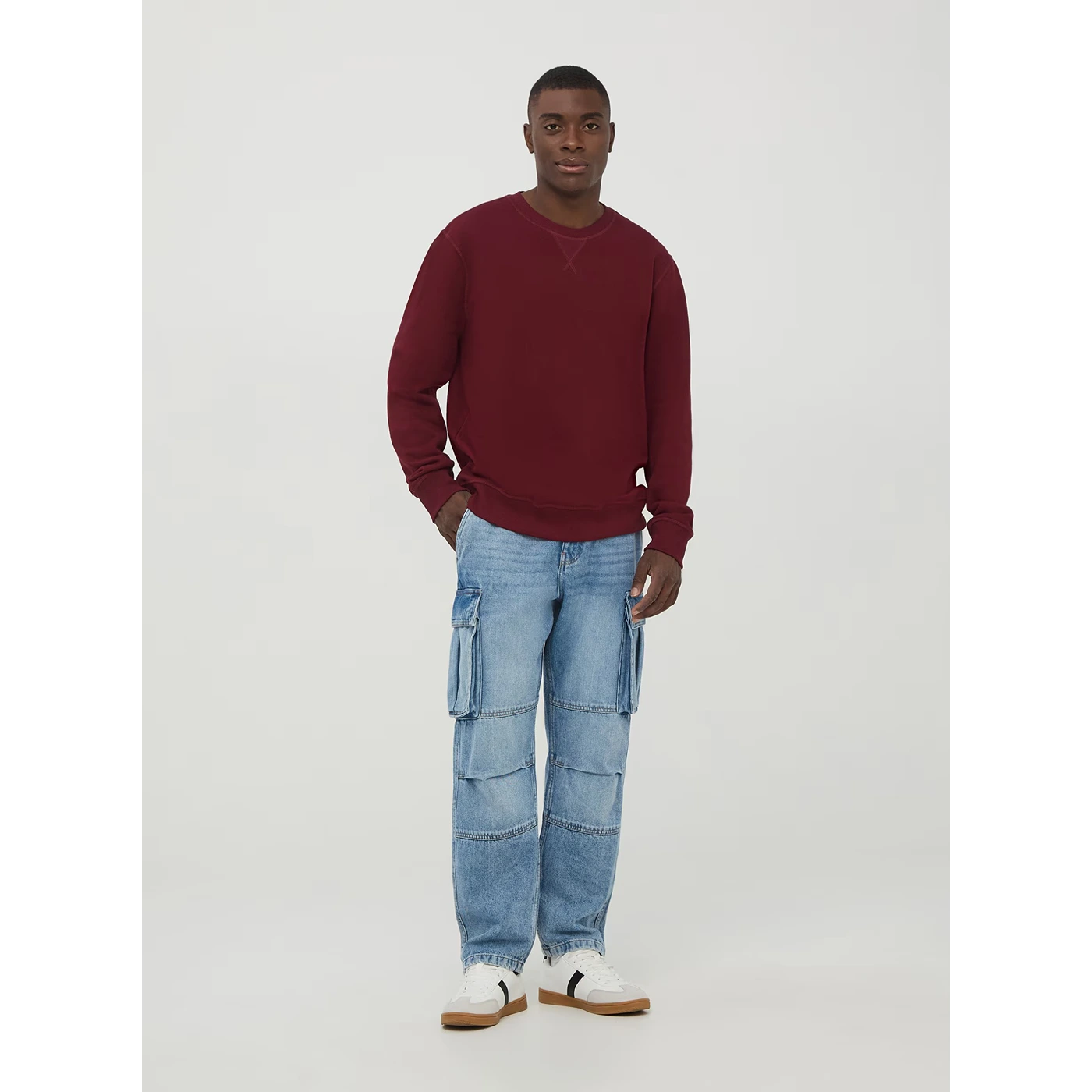 Burgundy Basic Regular Fit Sweatshirt | Montivo Pakistan