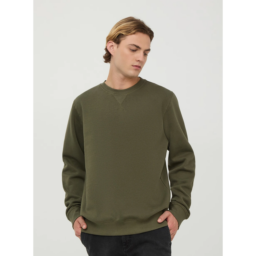 Olive Basic Regular Fit Sweatshirt | Montivo Pakistan