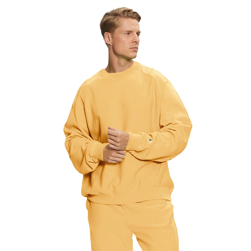 Light Yellow Raglan Sleeves Oversized Sweatshirt Montivo