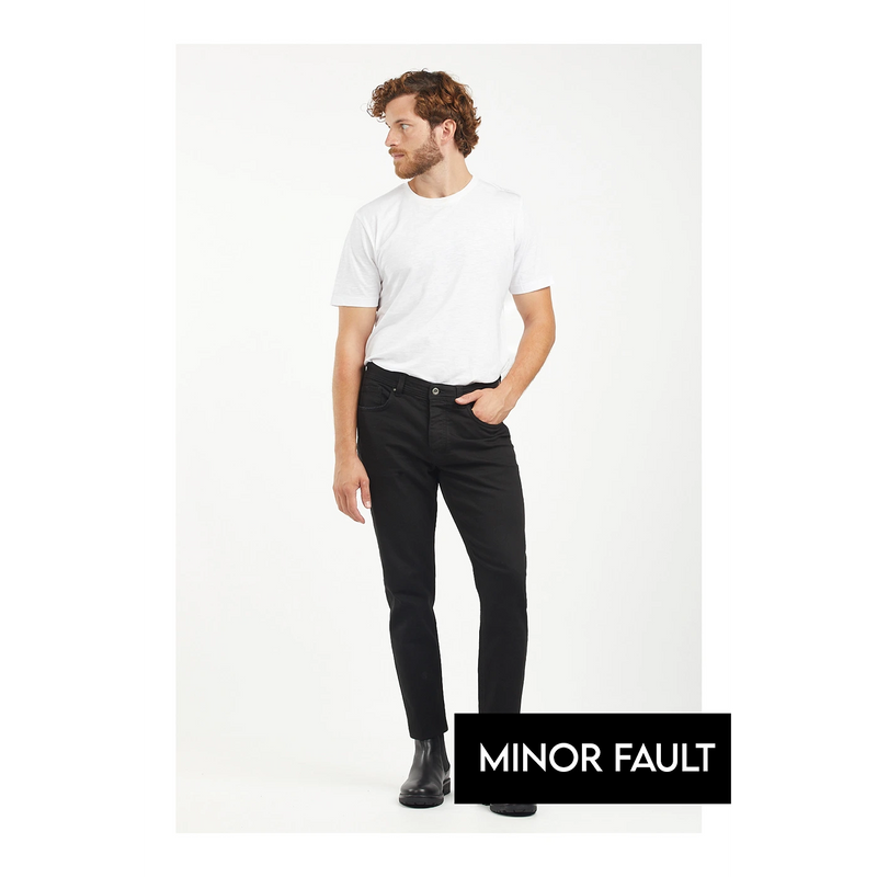 (Minor Fault) Black Slim Fit 5 Pocket Jeans | Montivo Pakistan