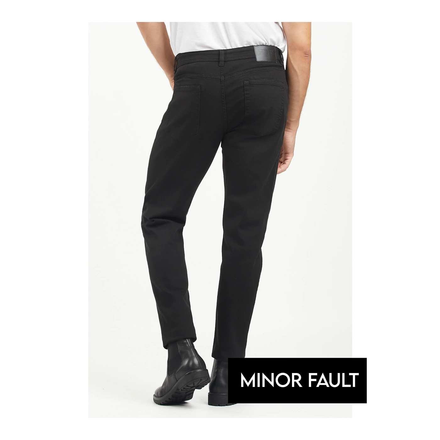 (Minor Fault) Black Slim Fit 5 Pocket Jeans | Montivo Pakistan