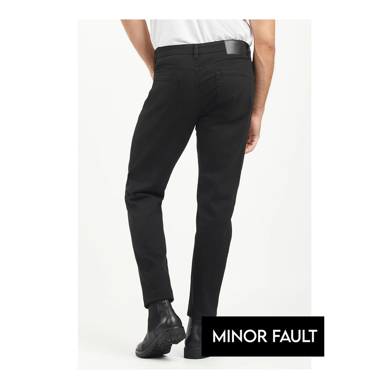 (Minor Fault) Black Slim Fit 5 Pocket Jeans | Montivo Pakistan