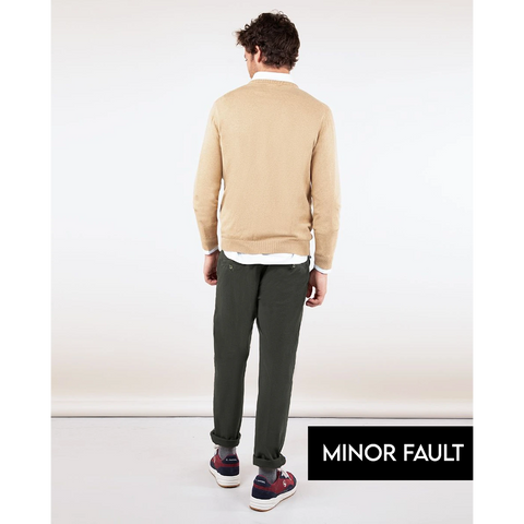 (Minor Fault) Green Basic Cotton Chinos | Montivo Pakistan