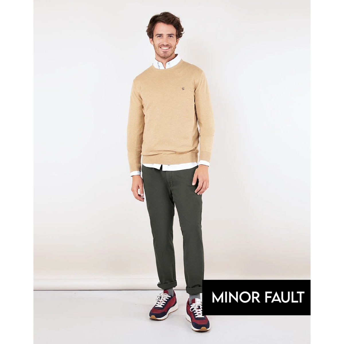 (Minor Fault) Green Basic Cotton Chinos | Montivo Pakistan