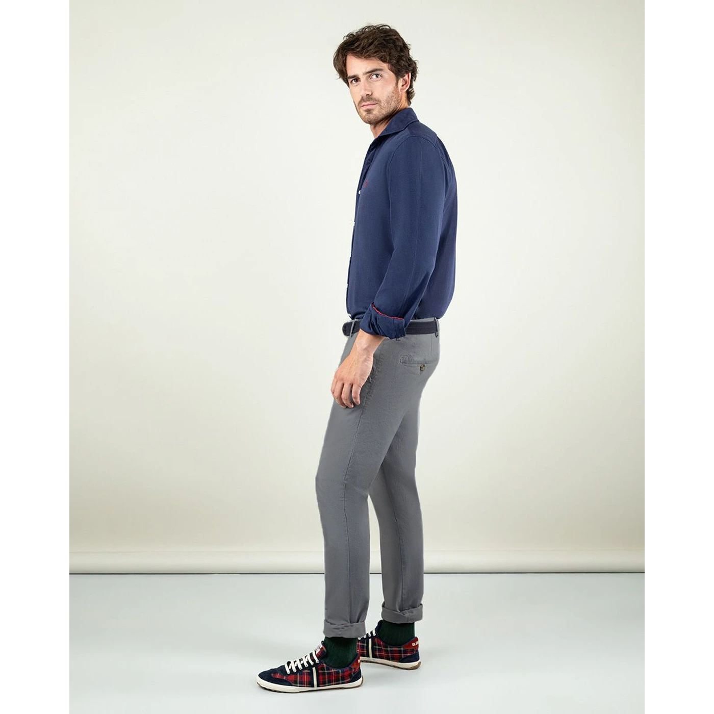 Grey Basic Cotton Chinos | Montivo Pakistan