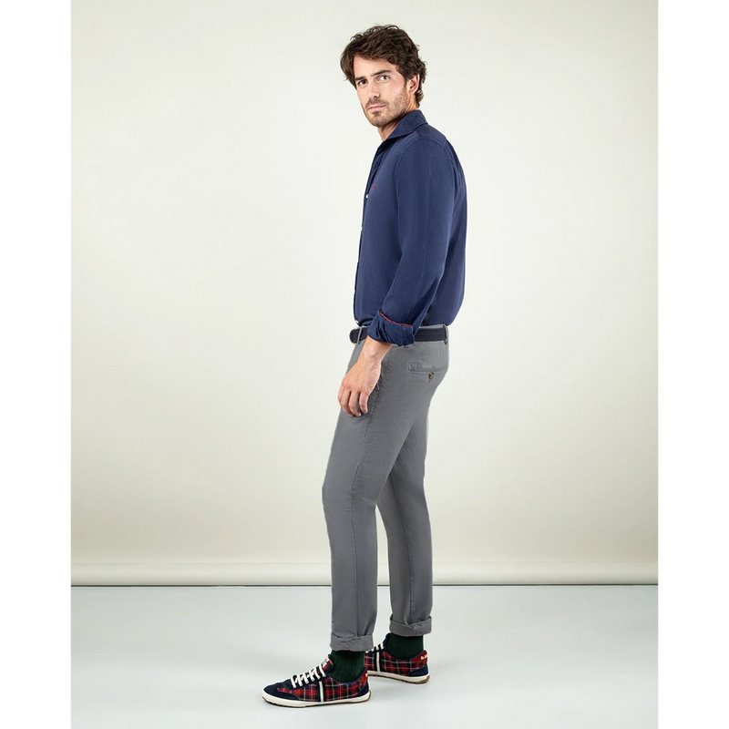 Grey Basic Cotton Chinos | Montivo Pakistan