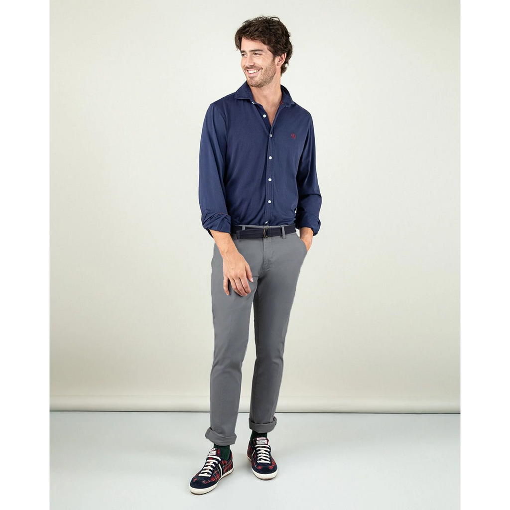 Grey Basic Cotton Chinos | Montivo Pakistan