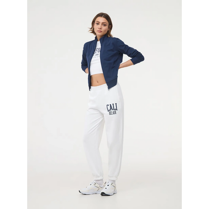 White Sports Print Joggers | Montivo Pakistan