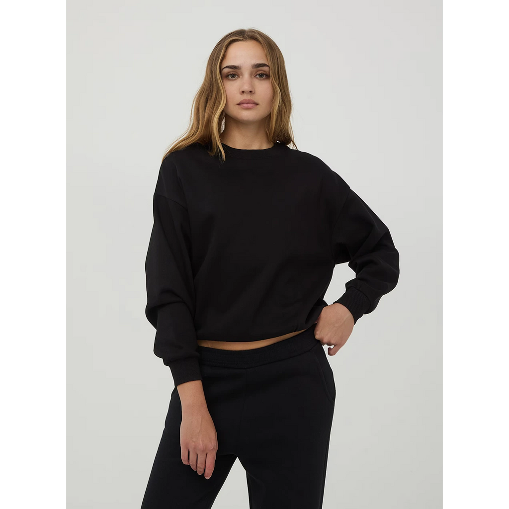 Black Plain Fleece Sweatshirt | Montivo Pakistan