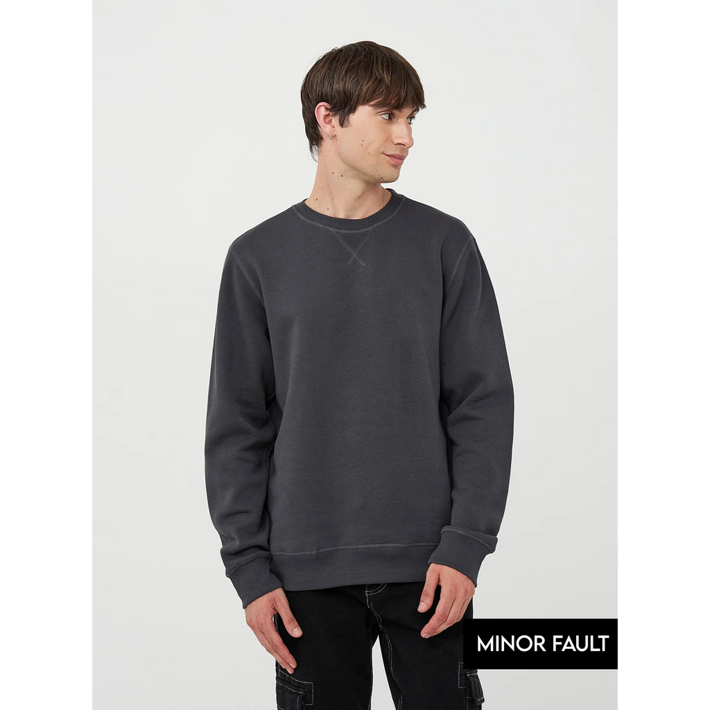 (Minor Fault) Charcoal Basic Regular Fit Sweatshirt | Montivo Pakistan