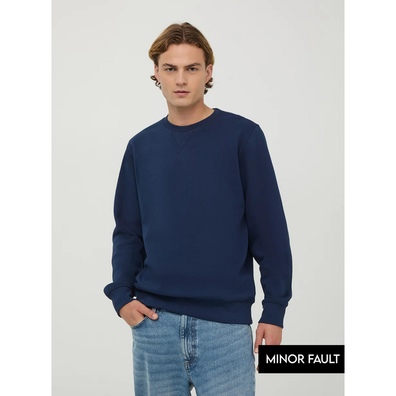 (Minor Fault) Blue Basic Regular Fit Sweatshirt | Montivo Pakistan