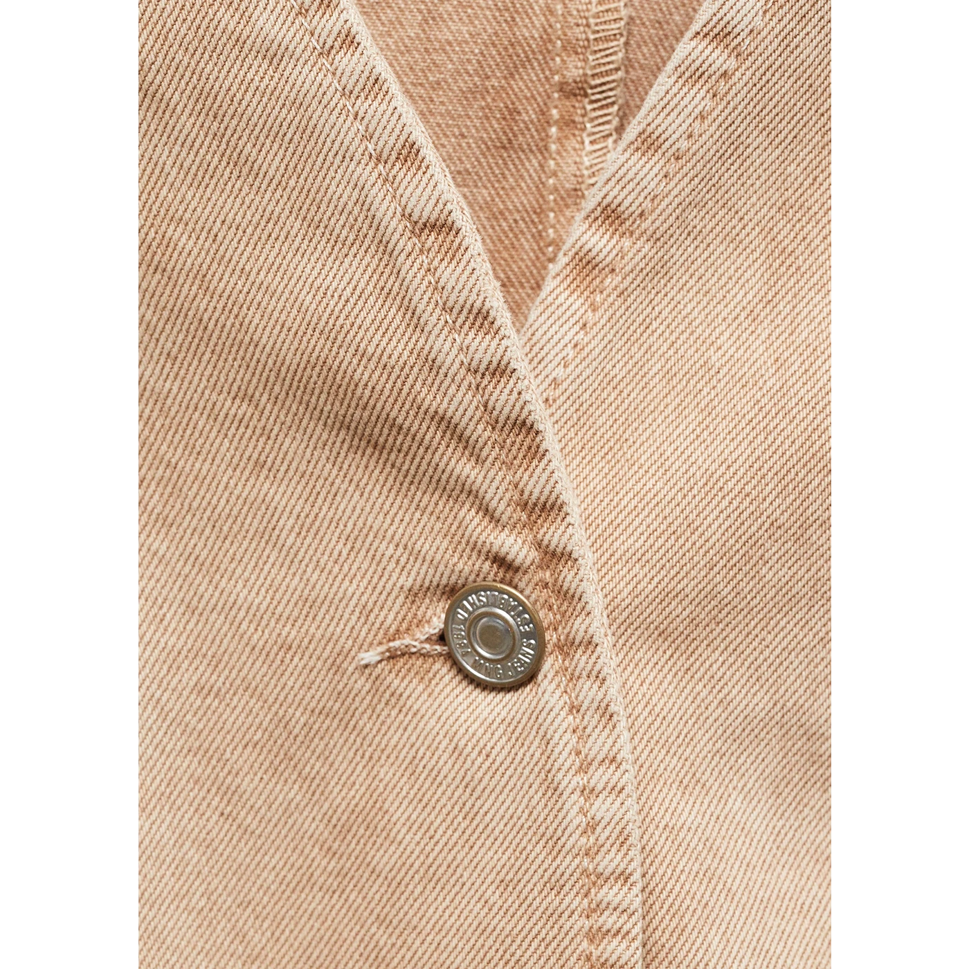 MNG Sand Denim Vest With Seam | Montivo Pakistan