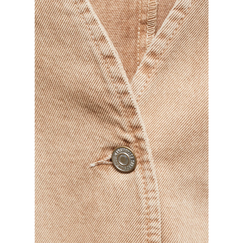 MNG Sand Denim Vest With Seam | Montivo Pakistan