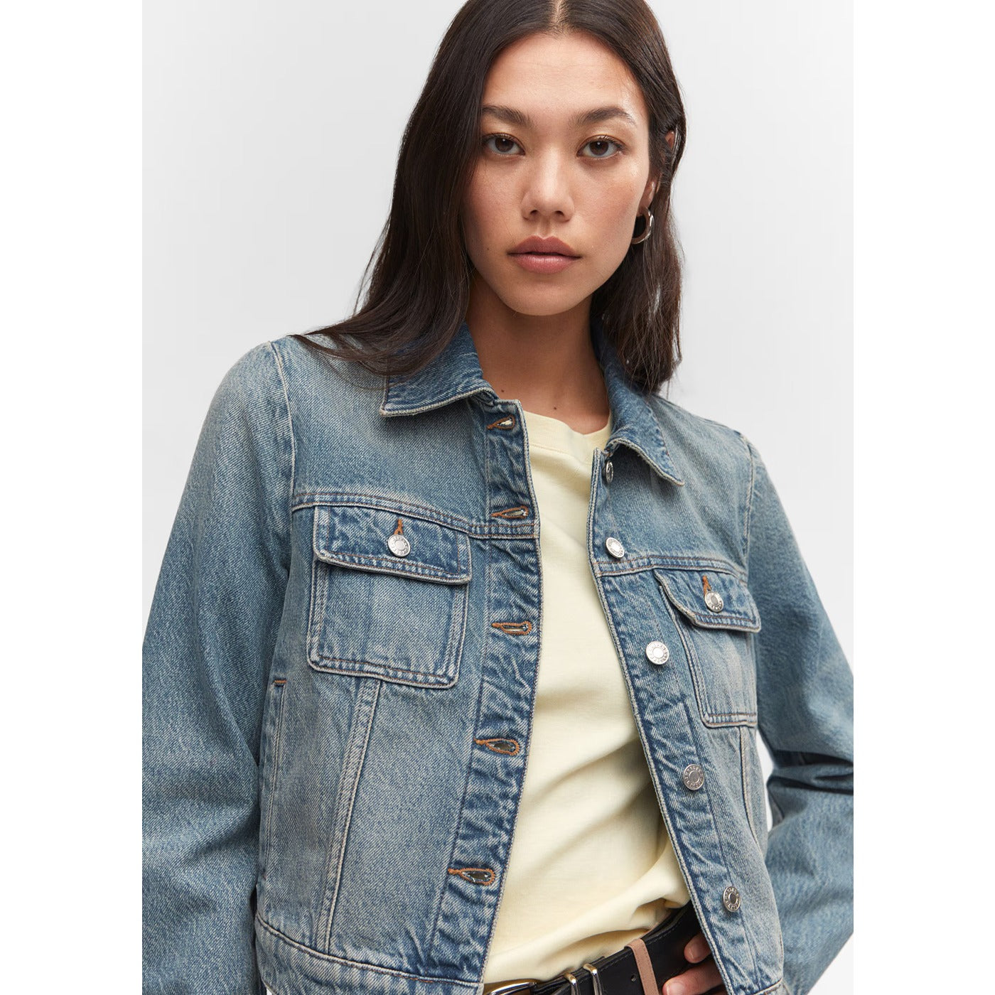 MNG Pocket Vintage Denim Jacket | Montivo Pakistan
