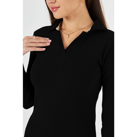 Black Polo Bodycon Dress | Montivo Pakistan
