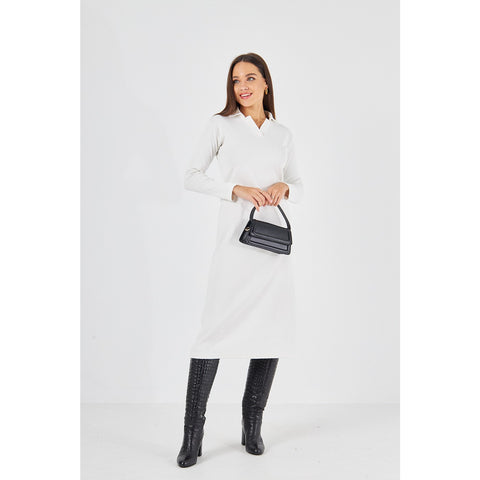 White Polo Bodycon Dress | Montivo Pakistan