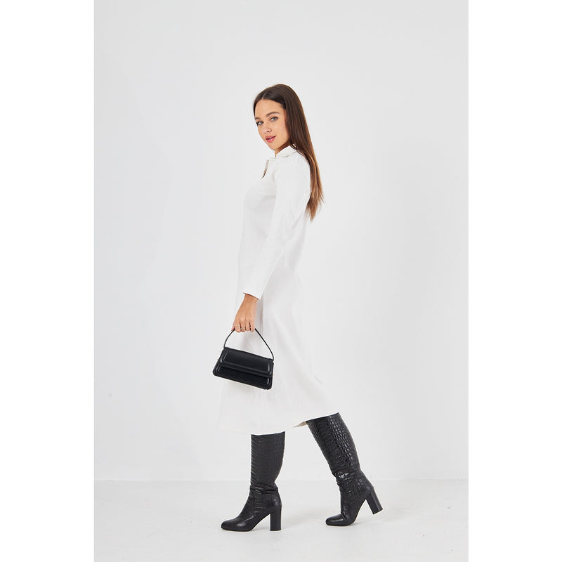 White Polo Bodycon Dress | Montivo Pakistan