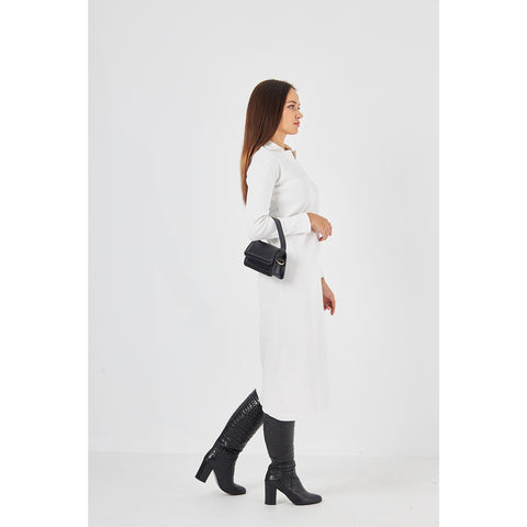 White Polo Bodycon Dress | Montivo Pakistan