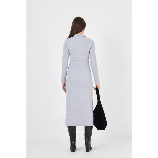 Grey Polo Bodycon Dress | Montivo Pakistan