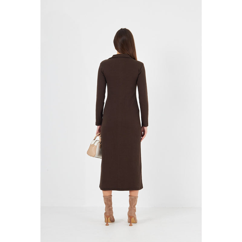 Brown Polo Bodycon Dress | Montivo Pakistan