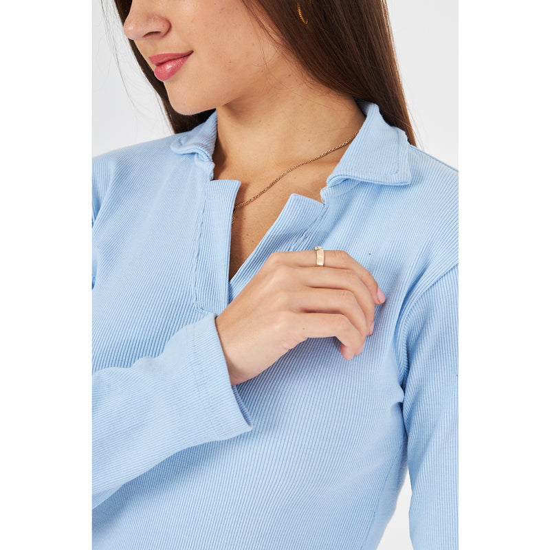 Light Blue Polo Bodycon Dress | Montivo Pakistan