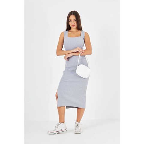 Grey Cardigan Dress Matching Set | Montivo Pakistan