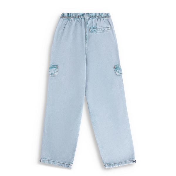 Light Blue Wide Leg Cargo Jeans