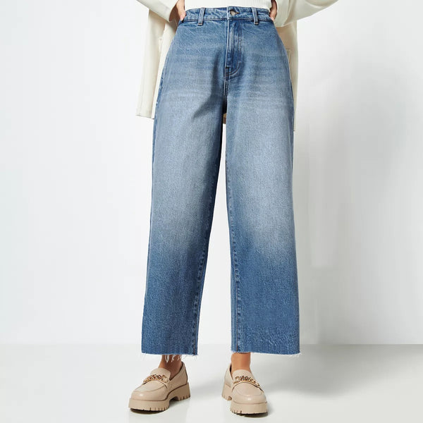 Blue Wide Leg Jeans | Montivo Pakistan