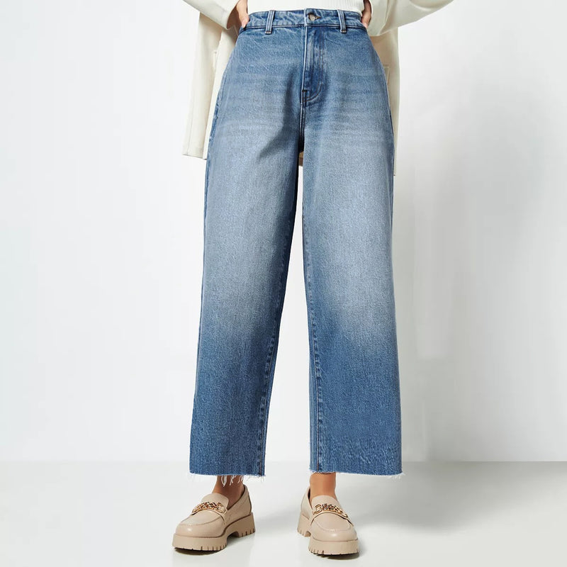 Blue Wide Leg Jeans | Montivo Pakistan