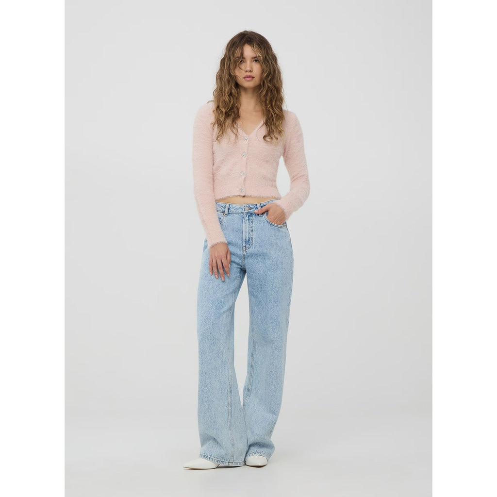 Light Blue Acid Plain Wide Leg Jeans | Montivo Pakistan