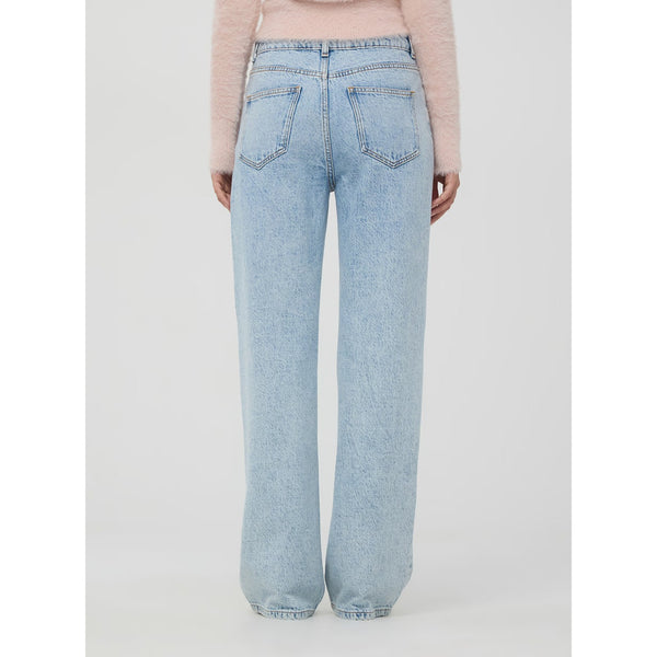 Light Blue Acid Plain Wide Leg Jeans | Montivo Pakistan