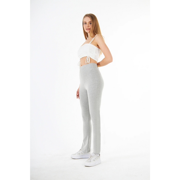 Light Grey Cotton Jersey Leggings | Montivo Pakistan