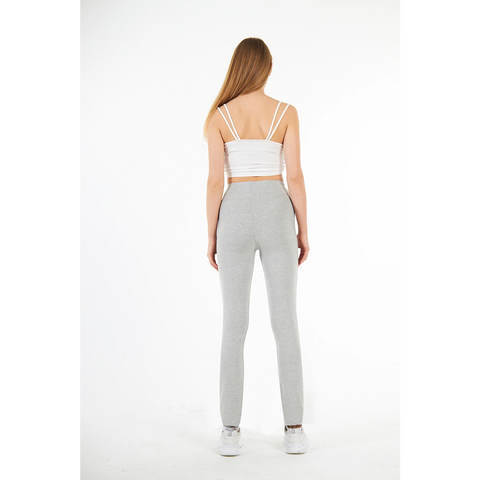 Grey Cotton Jersey Leggings | Montivo Pakistan