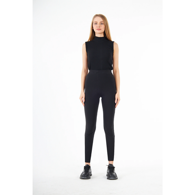 Black Cotton Jersey Leggings | Montivo Pakistan