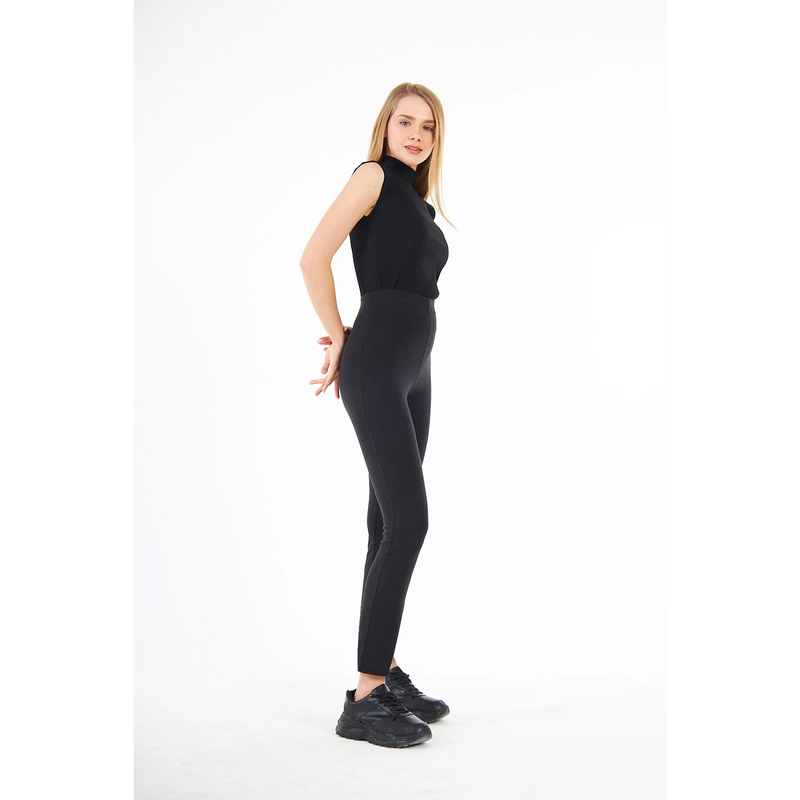 Black Cotton Jersey Leggings | Montivo Pakistan