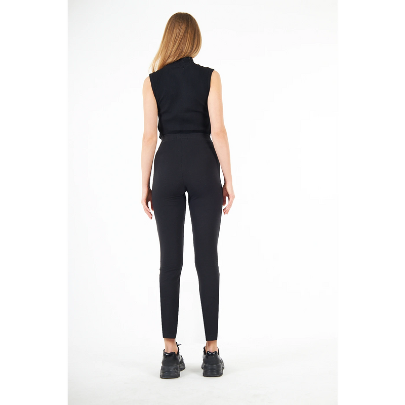 Black Cotton Jersey Leggings | Montivo Pakistan